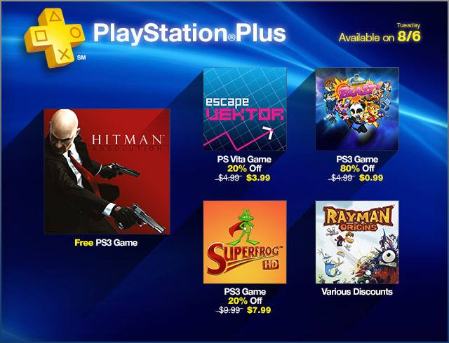 PSN Plus Agosto 2013