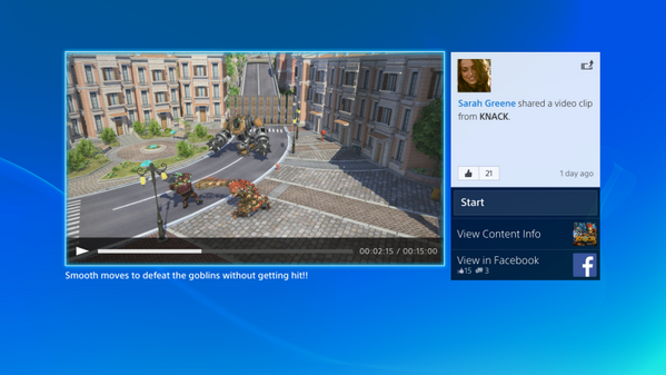 Interface PS4