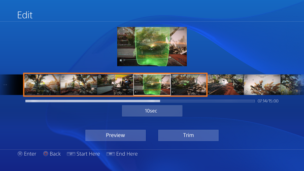 Interface PS4