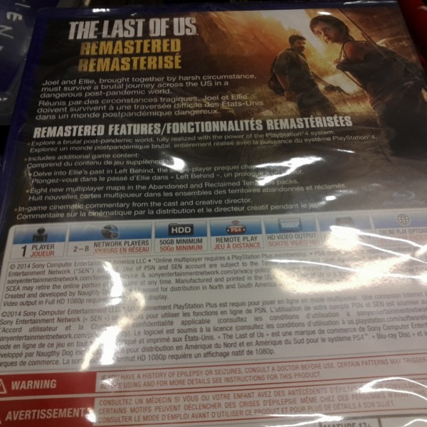 The Last of Us Remastered ocupará 50 GB de HD 1 The Last of Us Remastered Capa
