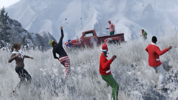 Atualização Festive Surprise chega ao GTA V Online 1 Luta com bolas de neve