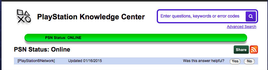 PSN Status