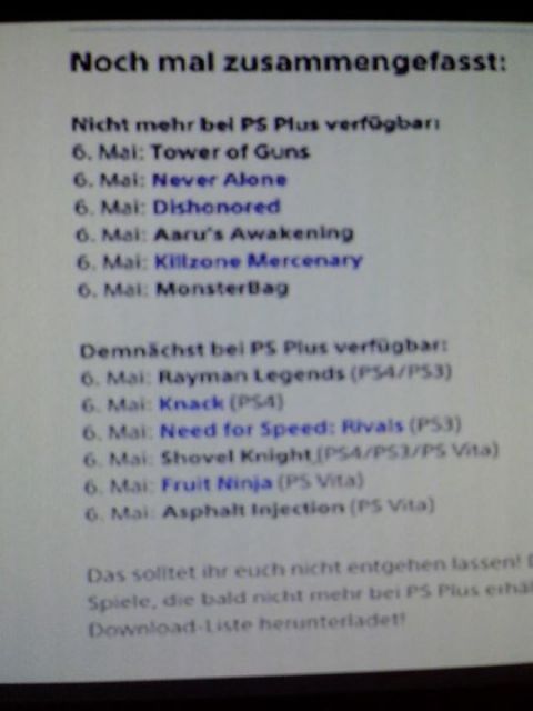 Lista PS Plus Maio