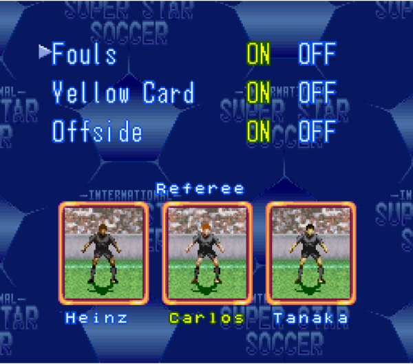 5 coisas do Pro Evolution Soccer que você viu há 20 anos 3 PES - Escolha de Árbitro
