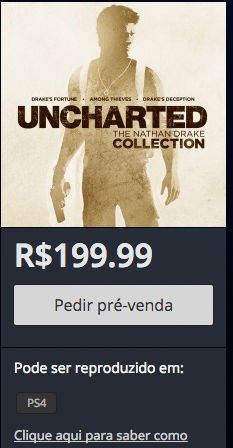Uncharted - Pré-venda