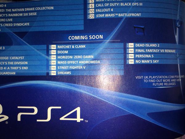 PS4 Lançamentos