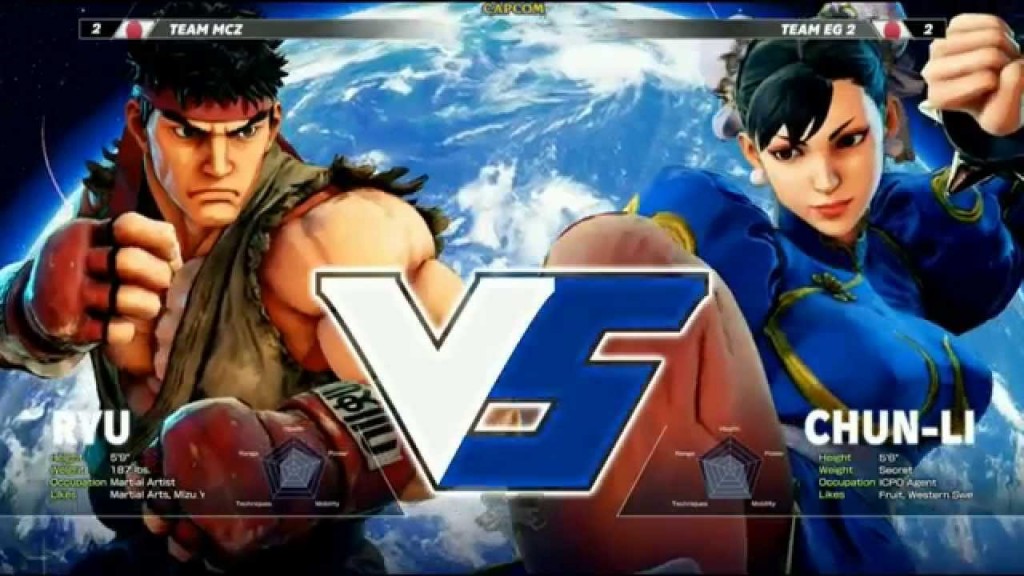 Street Fighter V - Tela Versus