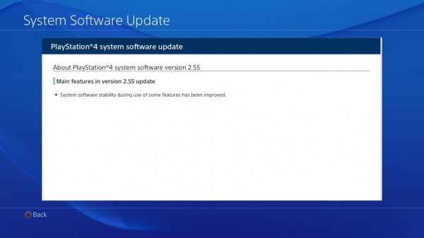 Update 2.55 PS4