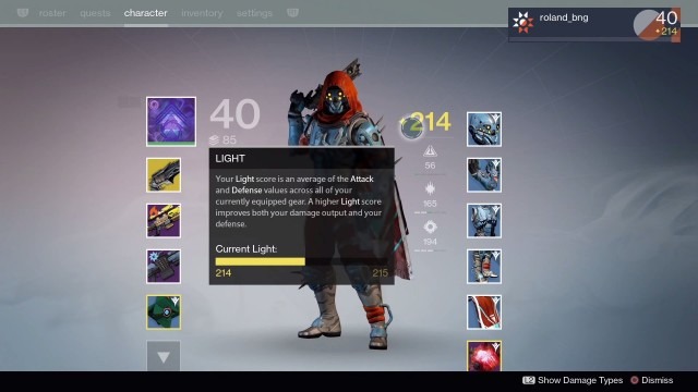 Destiny-TTK nível luz