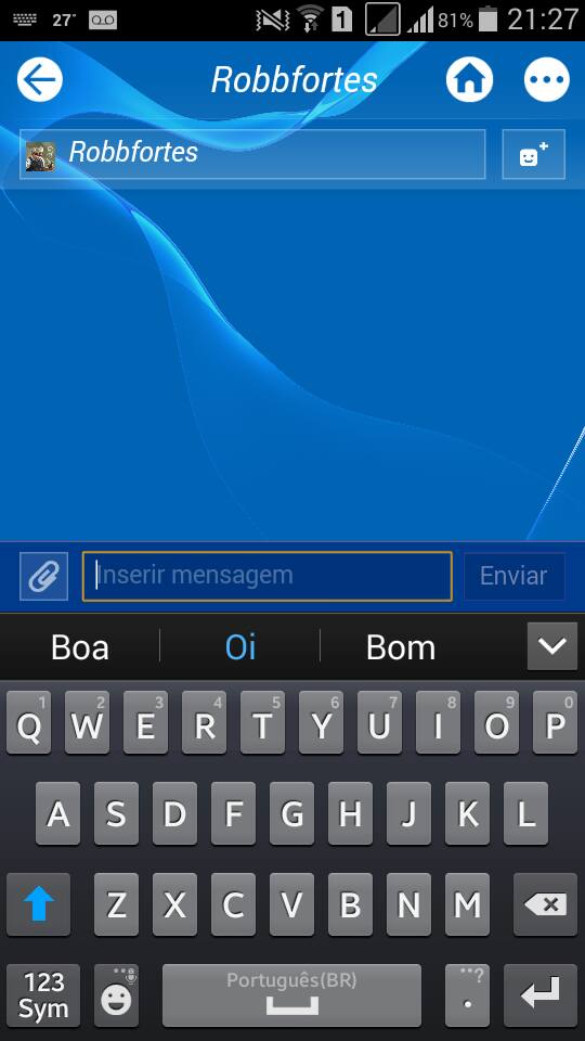 Mensagens PlayStation App
