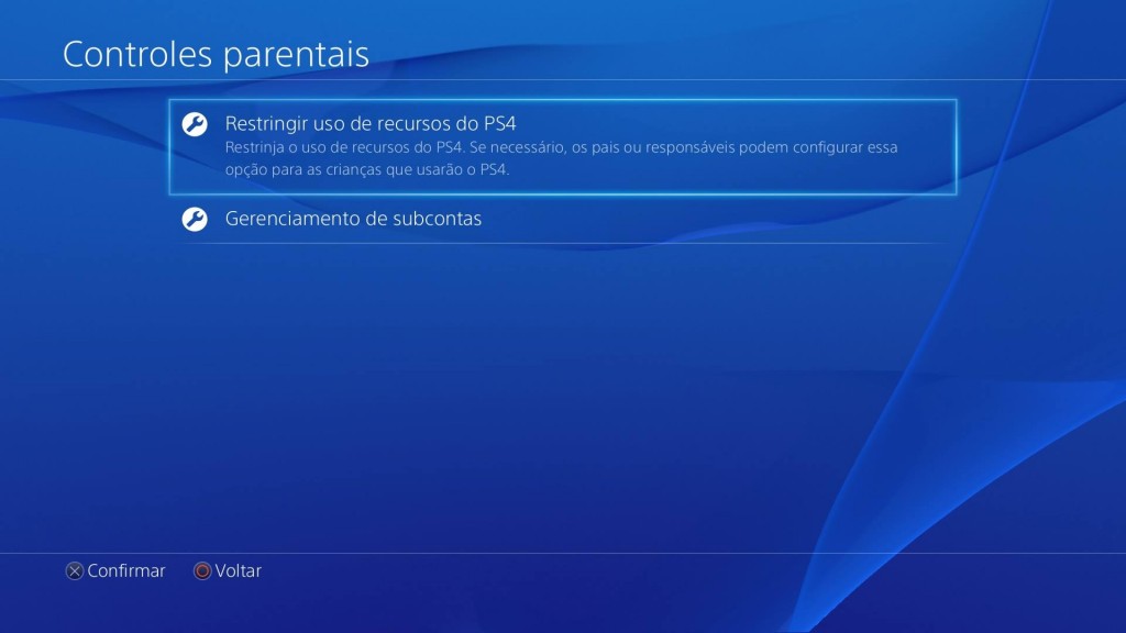 Subconta PS4