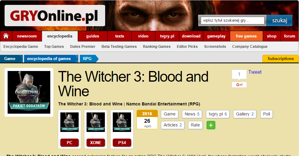 Blood an Wine