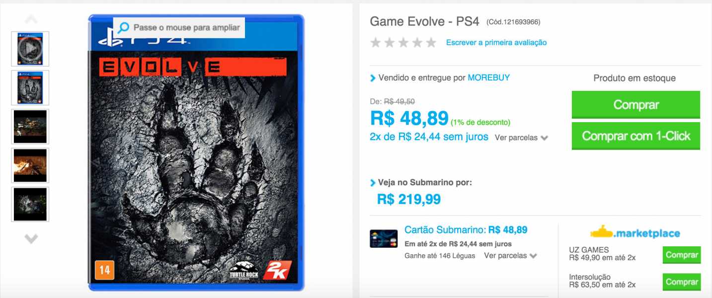 Promoções da Semana: Veja os melhores preços #2 1 Evolve - Submarino