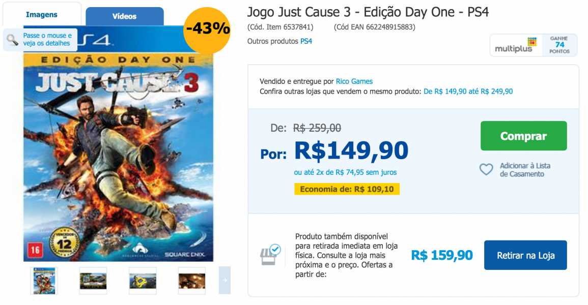 Promoções da Semana: Veja os melhores preços #2 3 Just Cause 3