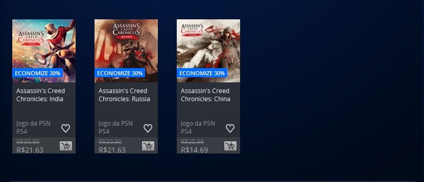 Jogos Assassin's Creed estão em promoção na PS Store 3 Promoção PSN Assassins Creed 3
