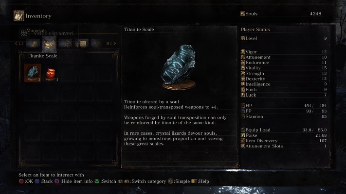 Dark Souls 3 Inventário