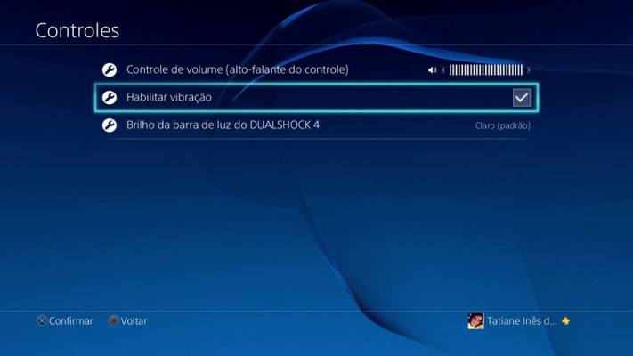 Habilitar vibração DualShock 4