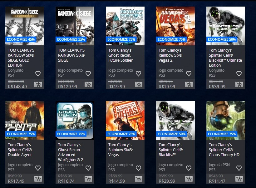 Promoção Tom Clancy 1