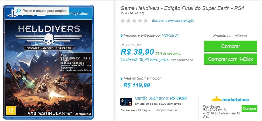 promoção hell divers
