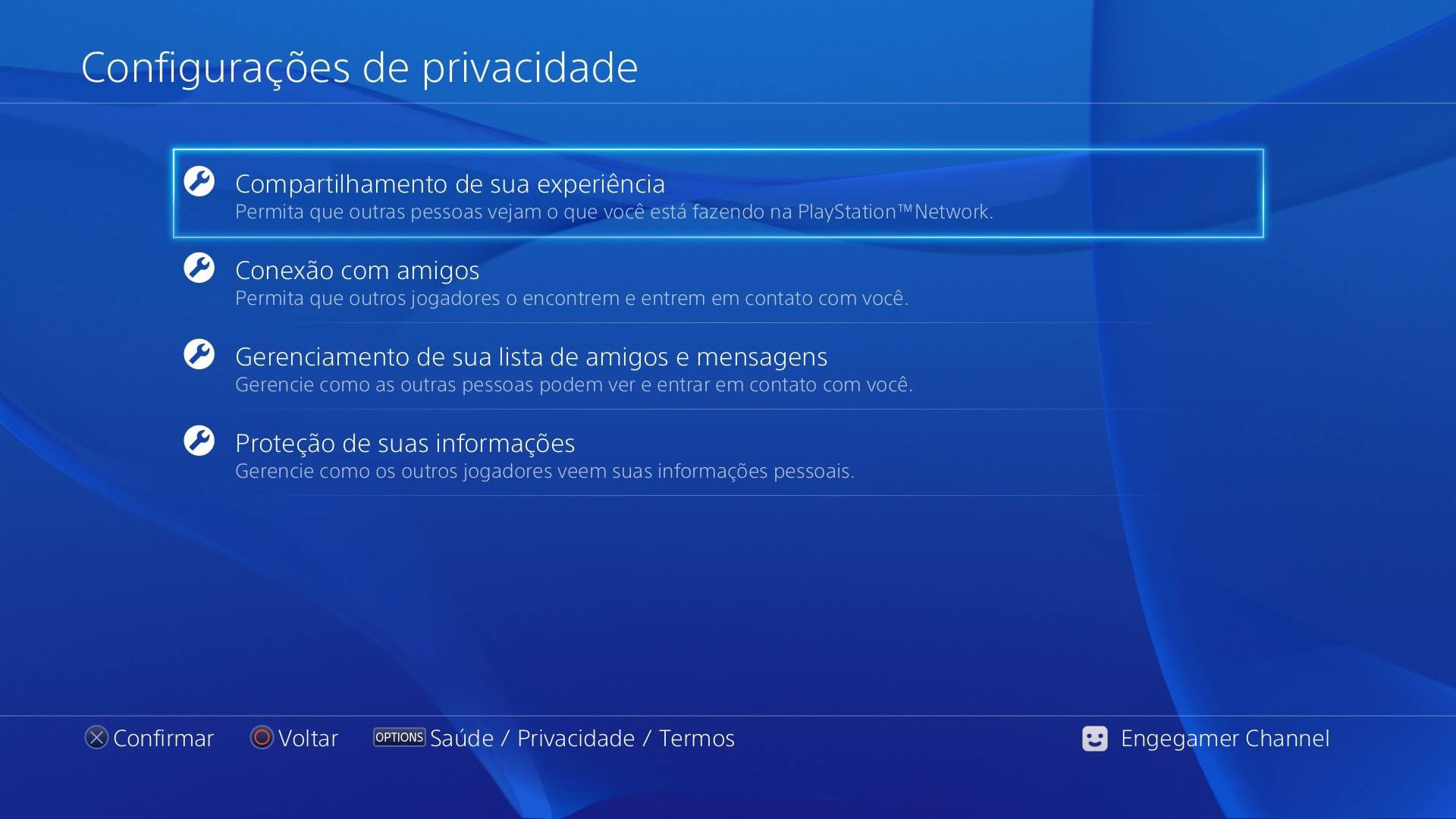 6 configurações indispensáveis para o PlayStation 4 4 Configurações privacidade