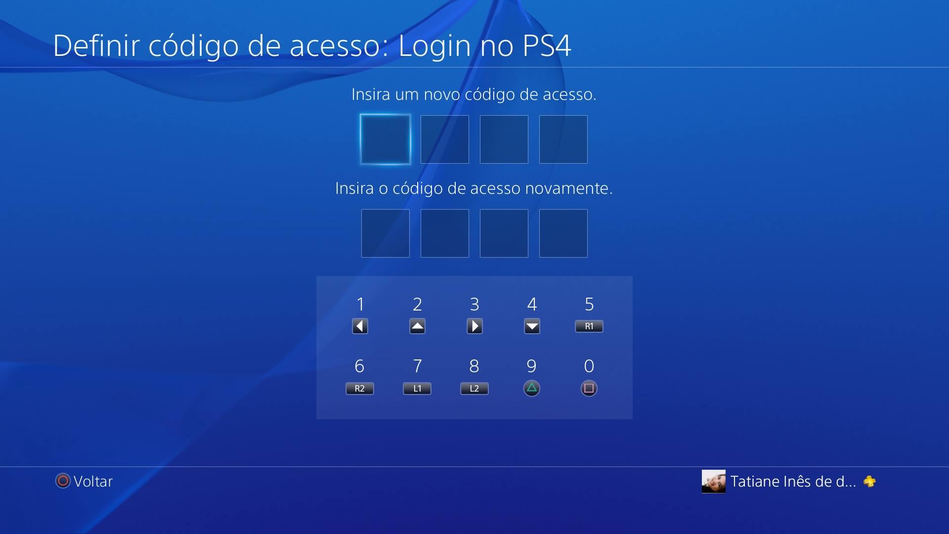 Código de acesso PS4