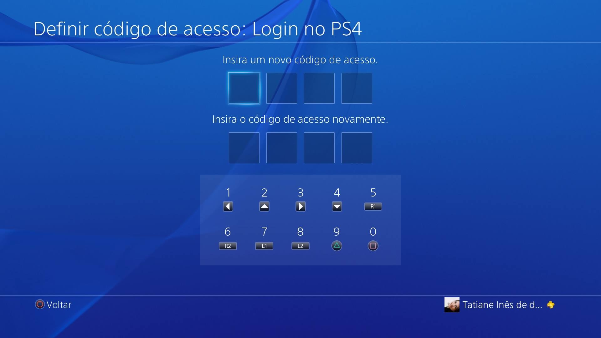 Como configurar senha de acesso para usuário no PS4 2 Código de acesso PS4