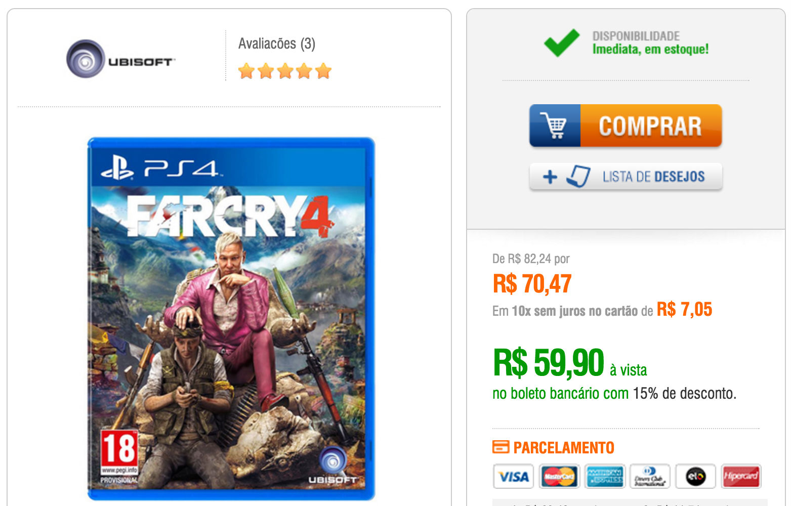 Promoções da Semana: Veja os melhores preços #11 10 Far Cry 4