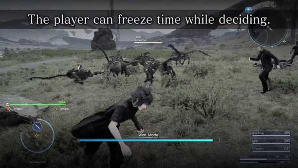 Final Fantasy XV Wait Mode