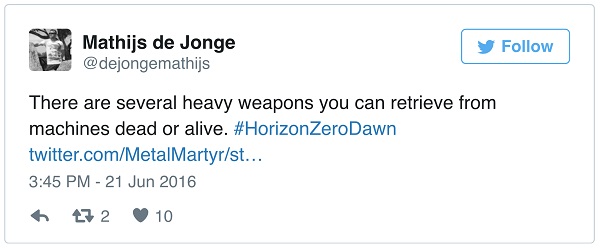 Horizon: Zero Dawn tem detalhes de armas revelados 2 Horizon-Zero-Dawn-Twitter3
