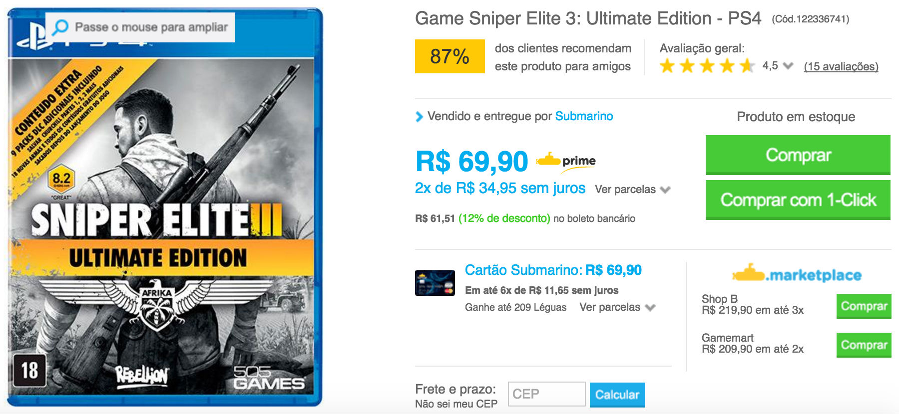 Promoções da Semana: Veja os melhores preços #11 4 Sniper Elite 3