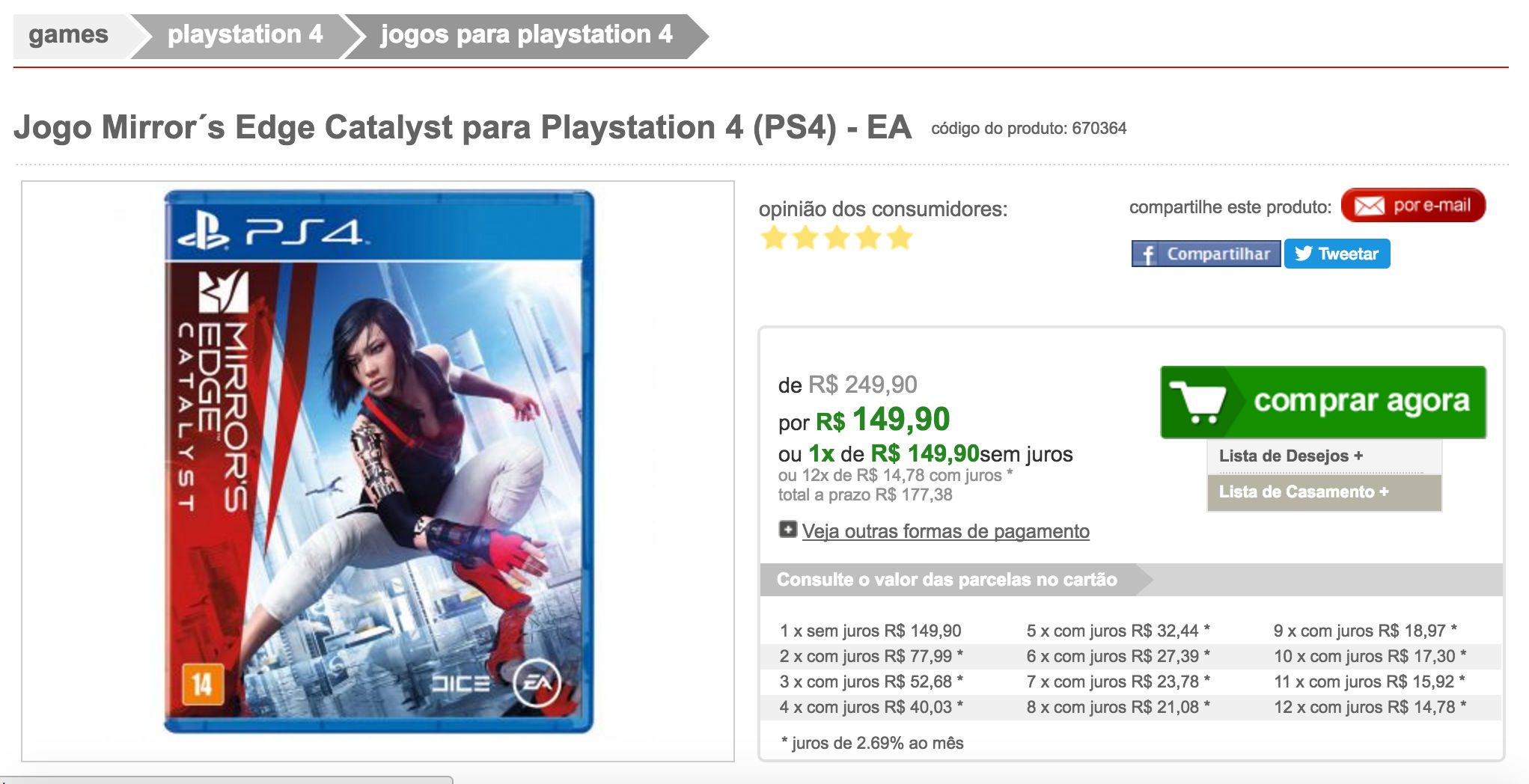 Promoções da Semana: Veja os melhores preços #12 10 Mirrors Edge