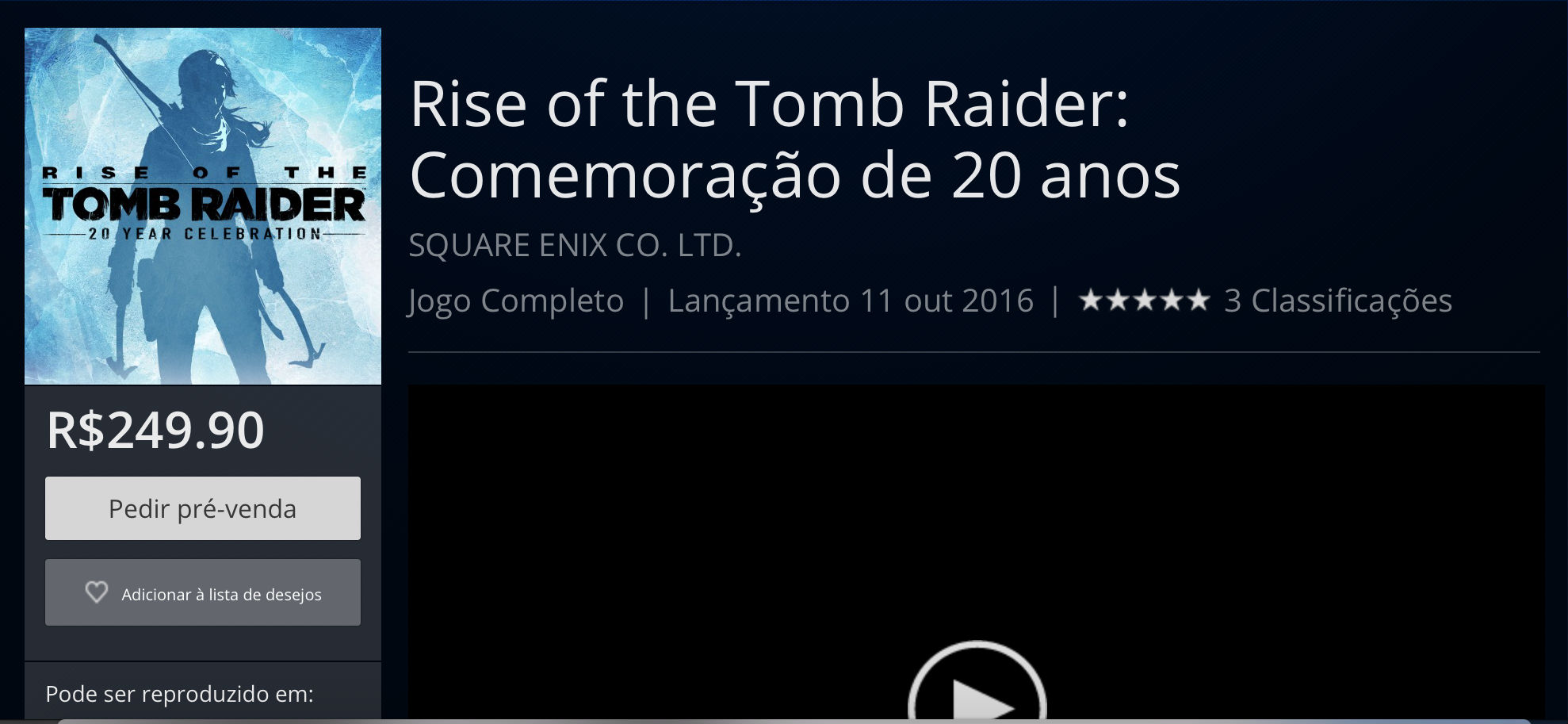 Rise of the Tomb Raider_pré-venda