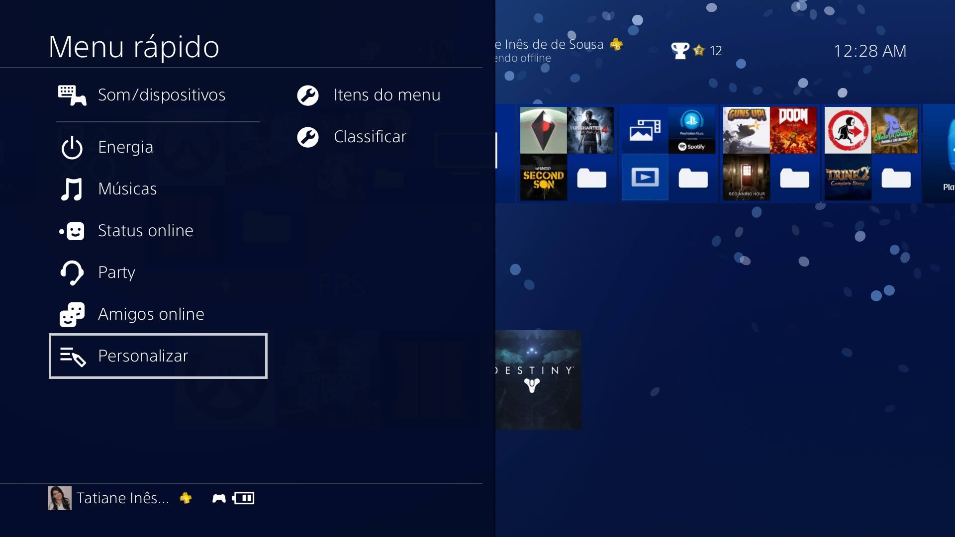 7 recursos do update 4.0 do PS4 que você ainda não viu 9 personalizar-menu-rapido