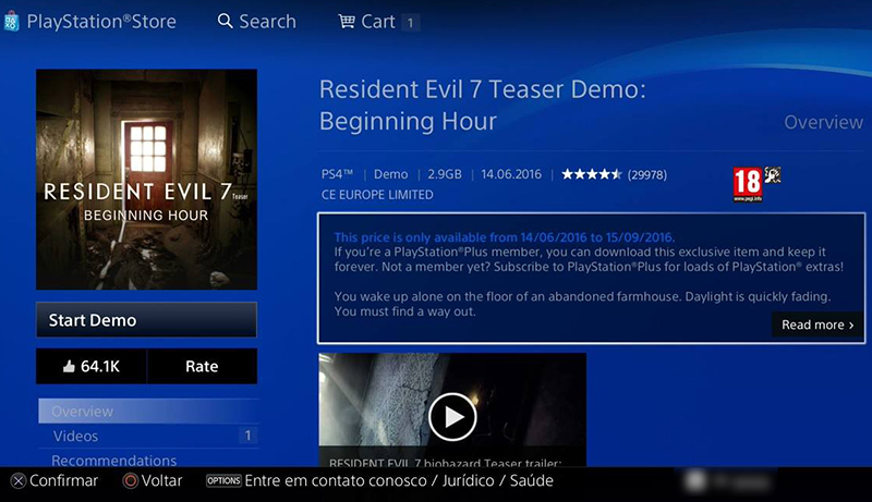 resident evil 7 demo