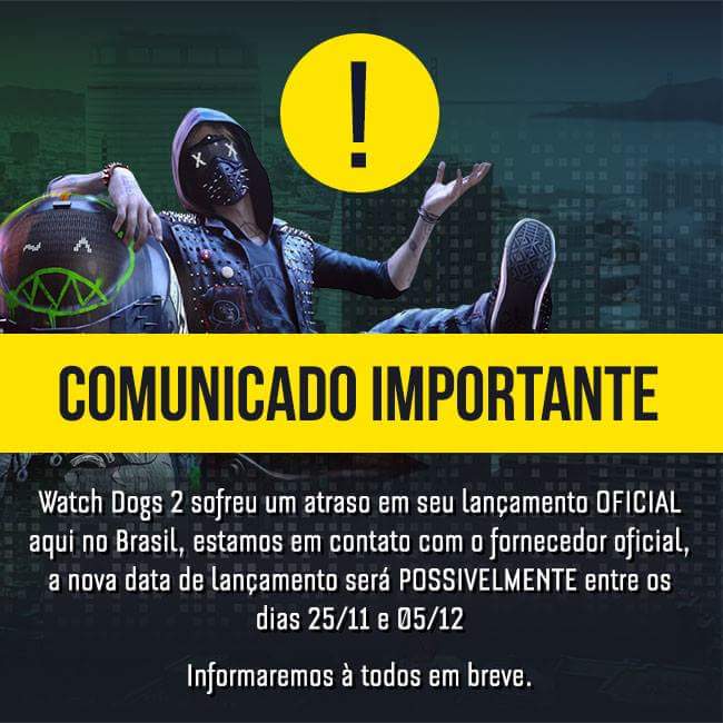 Watch Dogs 2 sofre atraso no Brasil; veja detalhes 1 watch-dogs-2_atraso
