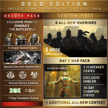 Vazam informações sobre o Passe de Temporada de For Honor 1 For Honor - Gold Edition