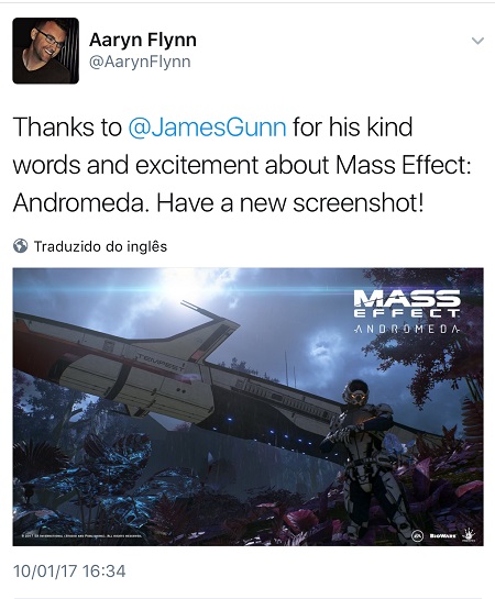 Mass Effect é fonte de inspiração para Guardiões da Galáxia 4 Mass Effect: Andromeda - Twitter 4
